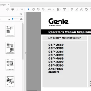 Genie GS-2669 GS-3369 GS-3384 GS-3390 GS-4069 Operator's Manual - PDF