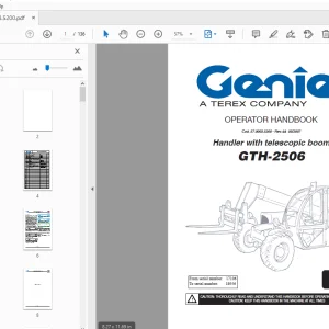 Genie GTH-2506 Handler with telescopic boom Operator's Manual - PDF