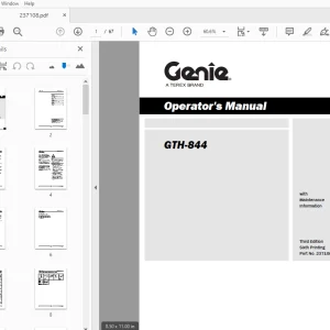 Download Genie GTH-844 Operator's Manual 237108 PDF