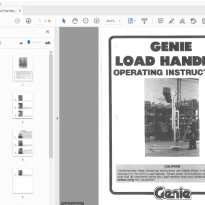 Genie Load Handler Operating Manual 11717 - PDF DOWNLOAD