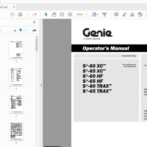 Genie S-60 XC/HF/TRAX S-65 XC/HF/TRAX Operator's Manual - PDF DOWNLOAD