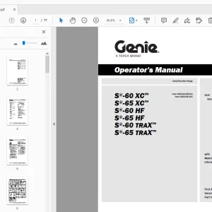 Genie S-60/S-65 (XC/HF/TRAX) Operator Manual PDF Download
