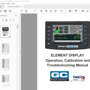 Greer ELEMENT DISPLAY Operation, Calibration & Troubleshooting Manual - PDF DOWNLOAD