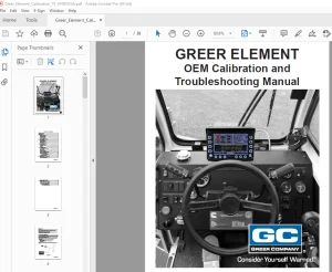 Greer Element OEM Calibration & Troubleshooting Manual PDF