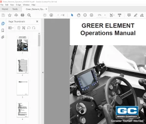 Greer Element Operation Manual W450301 - PDF DOWNLOAD