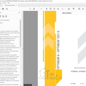 Haulotte Forklift OPTIMUM 8 - OPTIMUM 1931 E Manuel d'utilisation PDF