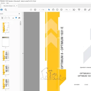 Haulotte Forklift OPTIMUM 8 - OPTIMUM 1931 E Operator's manual