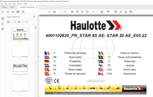 Haulotte Forklift Operator Maintenance Repair Parts Service Manuals PDF 4.10 GB