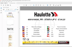Haulotte PR-STAR 6 JP C- E 04.23 Spare parts manual - PDF