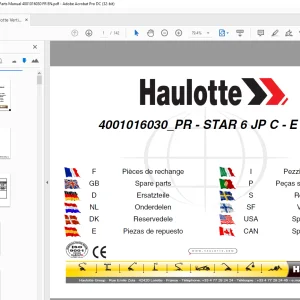 Haulotte PR-STAR 6 JP C- E 04.23 Spare parts manual - PDF