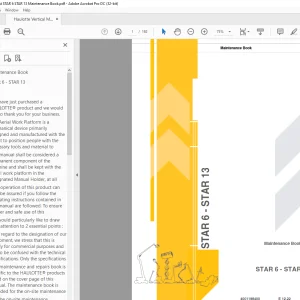 Haulotte STAR 6 - STAR 13 Maintenance Manual - PDF