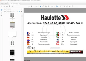 Haulotte STAR 6P AE_STAR 13P AE-E03.23 Spare parts manual -  PDF DOWNLOAD