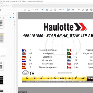 Haulotte STAR 6P AE_STAR 13P AE-E03.23 Spare parts manual