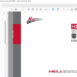 Heli Forklift Full Free2-Stage&3-stage Mast Lift System Parts Manual