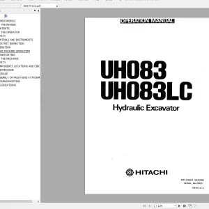Hitachi Excavator UH 3.52GB Parts & Service Manual PDF DOWNLOAD - Complete Set