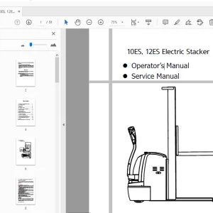 Hyundai 10ES, 12ES Electric Stacker Operators & Service Manual - PDF