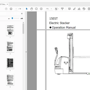 Hyundai 15EST Electric Stacker Operation Manual - PDF