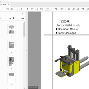 Hyundai 20EDPR Electric Pallet Truck Operation & Parts Manual - PDF