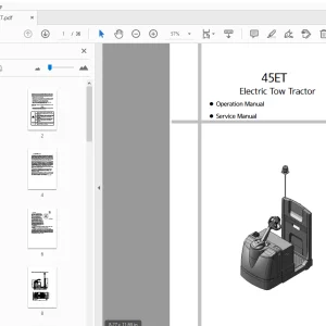 Hyundai 45ET Electric Tow Tractor Operation & Service Manual - PDF