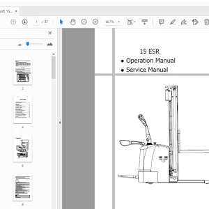 Hyundai Forklift 15 ESR Operation Manual - PDF