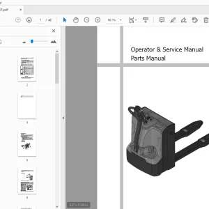 Hyundai Forklift 18EP Operator, Service & Parts Manual - PDF