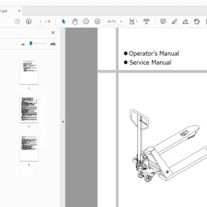 Hyundai Forklift 30HP Operators & Service Manual - PDF