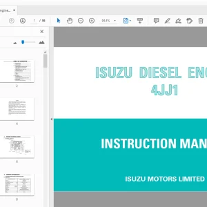 ISUZU DIESEL ENGINE 4JJ1 INSTRUCTION MANUAL - PDF