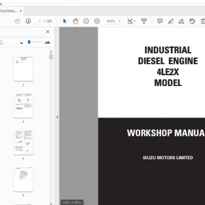 ISUZU INDUSTRIAL DIESEL ENGINE 4LE2X WORKSHOP MANUAL - PDF