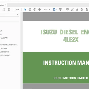 Isuzu Diesel Engine 4LE2X Instruction Manual - PDF