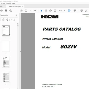 KCM 80ZIV Wheel Loader Parts Manual AAAP18215-0 - PDF DOWNLOAD