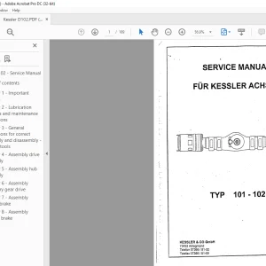 KESSLER 101 -102 SERVICE MANUAL - PDF DOWNLOAD
