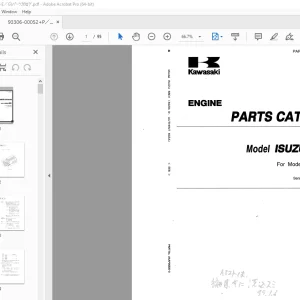 Kawasaki 60Z III, 60ZIV AUTHENT 60ZA Isuzu Engine Parts Manual PDF