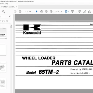 Kawasaki 65TM-2 Wheel Loader ISUZU 6BD1 Engine Parts Manual PDF