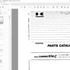 Kawasaki CUMMINS N14-C 95z IV,IV-2 Engine Parts Manual - PDF DOWNLOAD