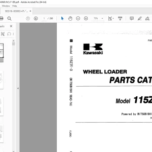 Kawasaki WHEEL LOADER 115ZIV-3 MITSUBISHI S6A3-TA Engine Parts Manual