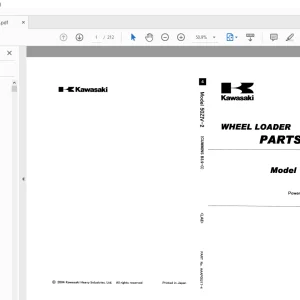 Kawasaki WHEEL LOADER 50Z/V-2 Parts Manual - PDF DOWNLOAD