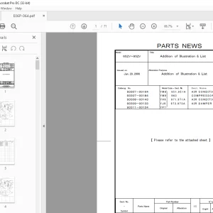 Kawasaki WHEEL LOADER 65ZV-85ZV PARTS Manual