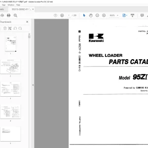 Kawasaki Wheel Loader 95ZIV-3 Cummins N14-C Engine Parts Manual