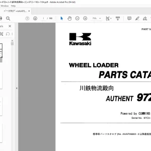 Kawasaki WHEEL LOADER 97ZA-2 PARTS MANUAL