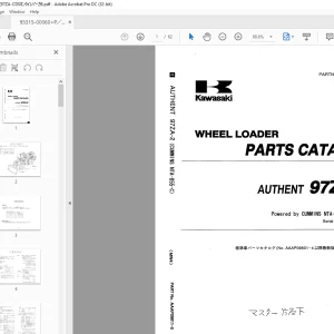 Kawasaki WHEEL LOADER 97ZA-2 Parts Manual (93315- 00060)
