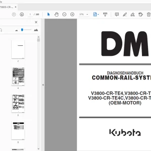 Kubota V3800-CR-TE4,V3800-CR-TIE4, V3800-CR-TE4C,V3800-CR-TIE4C COMMON-RAIL-SYSTEM DIAGNOSE HANDBUCH - PDF