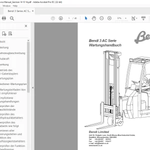 Landoll BENDI 3 AC Serie Wartungshandbuch PDF