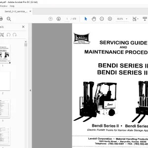 Landoll BENDI SERIES II BENDI SERIES III SERVICE Maintenance Manual PDF