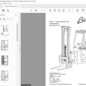 Landoll BENDI der Serie 3 AC Gabelstapler Teilehandbuch - PDF DOWNLOAD