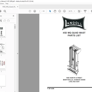 Landoll Bendi 45D MQ QUAD MAST PARTS LIST MANUAL - PDF DOWNLOAD