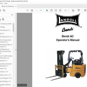 Landoll Bendi AC Operator’s Manual - PDF DOWNLOAD
