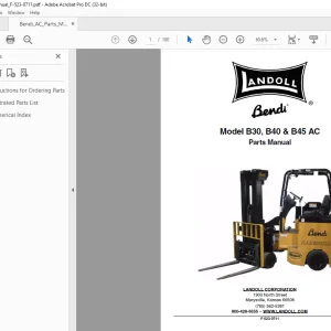 Landoll Bendi B30, B40 & B45 AC Parts Manual - PDF DOWNLOAD