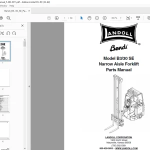 Landoll Bendi B330 SE Narrow Aisle Forklift Parts Manual - PDF DOWNLOAD