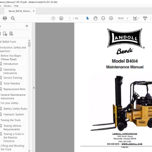 Landoll Bendi B40i4 Maintenance Manual - PDF DOWNLOAD