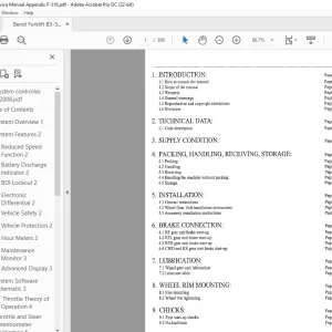 Landoll Bendi Forklift B3-30 Service Manual  - PDF DOWNLOAD